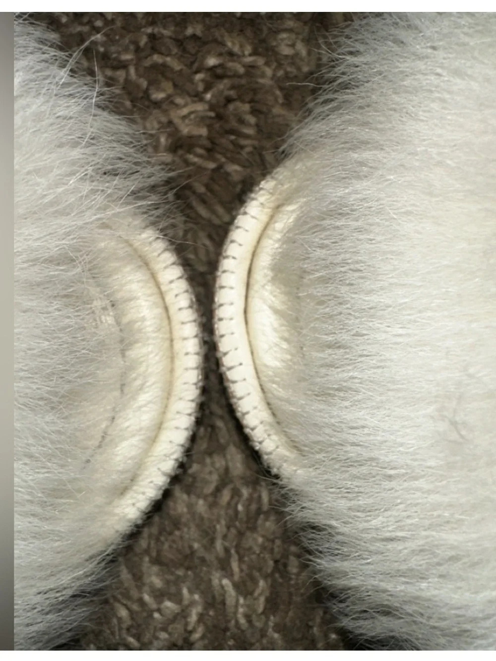 Chanel White Fur Slide Sandals Size 38.5